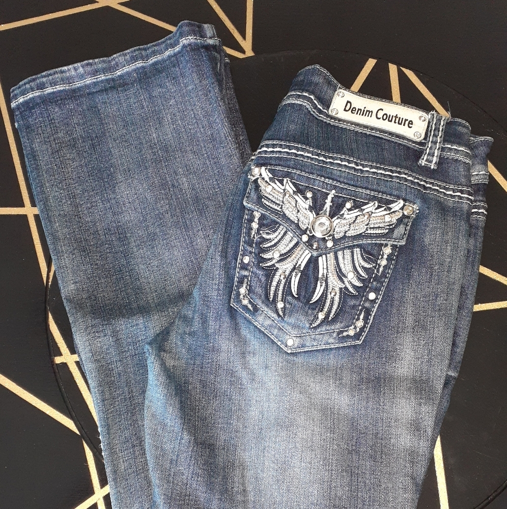 Denim couture jeans